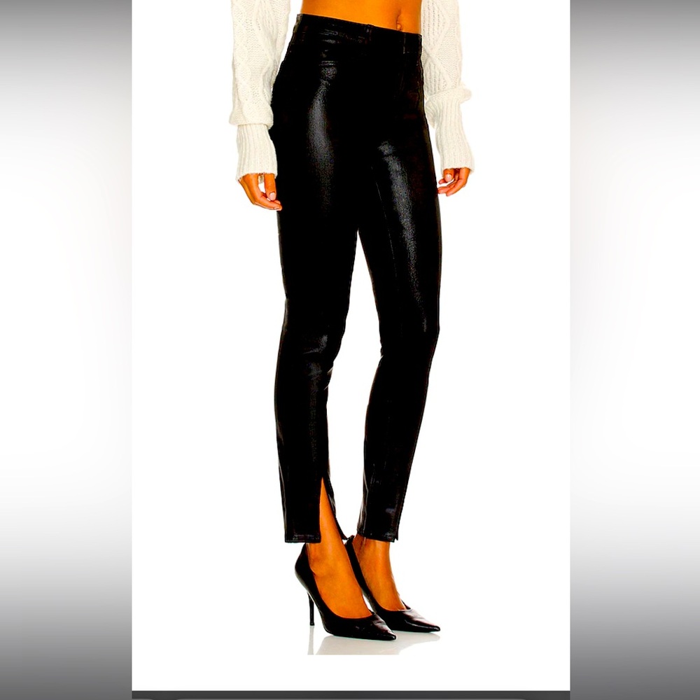 L’Agence Jyothi High Rise Split Ankle Coated Jeans